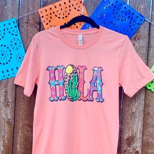 HOLA/Trendy/Tshirt: Salmon-Peachy color